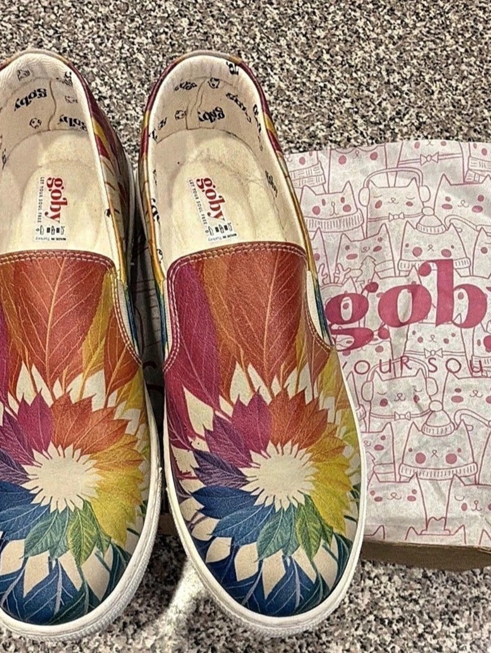 Goby Shoes colorful leaves Slip-On Sneaker VN4003 Floral EU 40